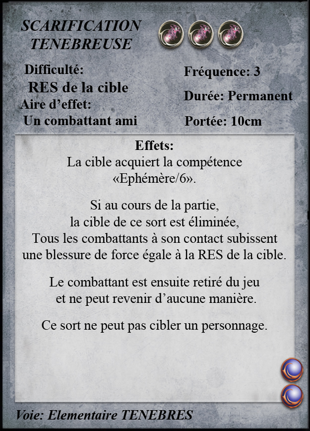 Scarification Ténébreuse